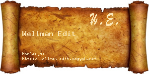 Wellman Edit névjegykártya